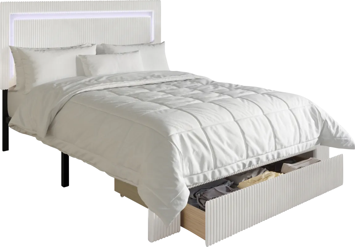 Ligon White Full Bed