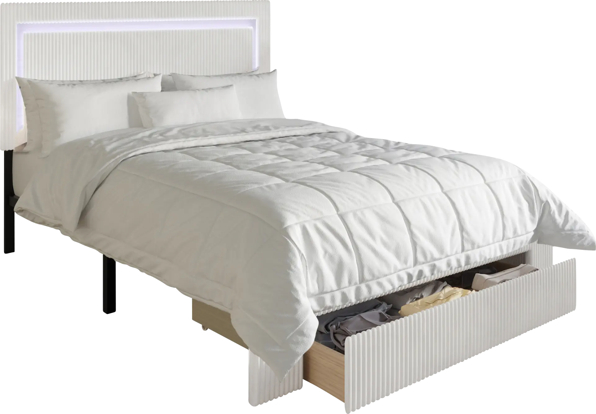 Ligon White Full Bed