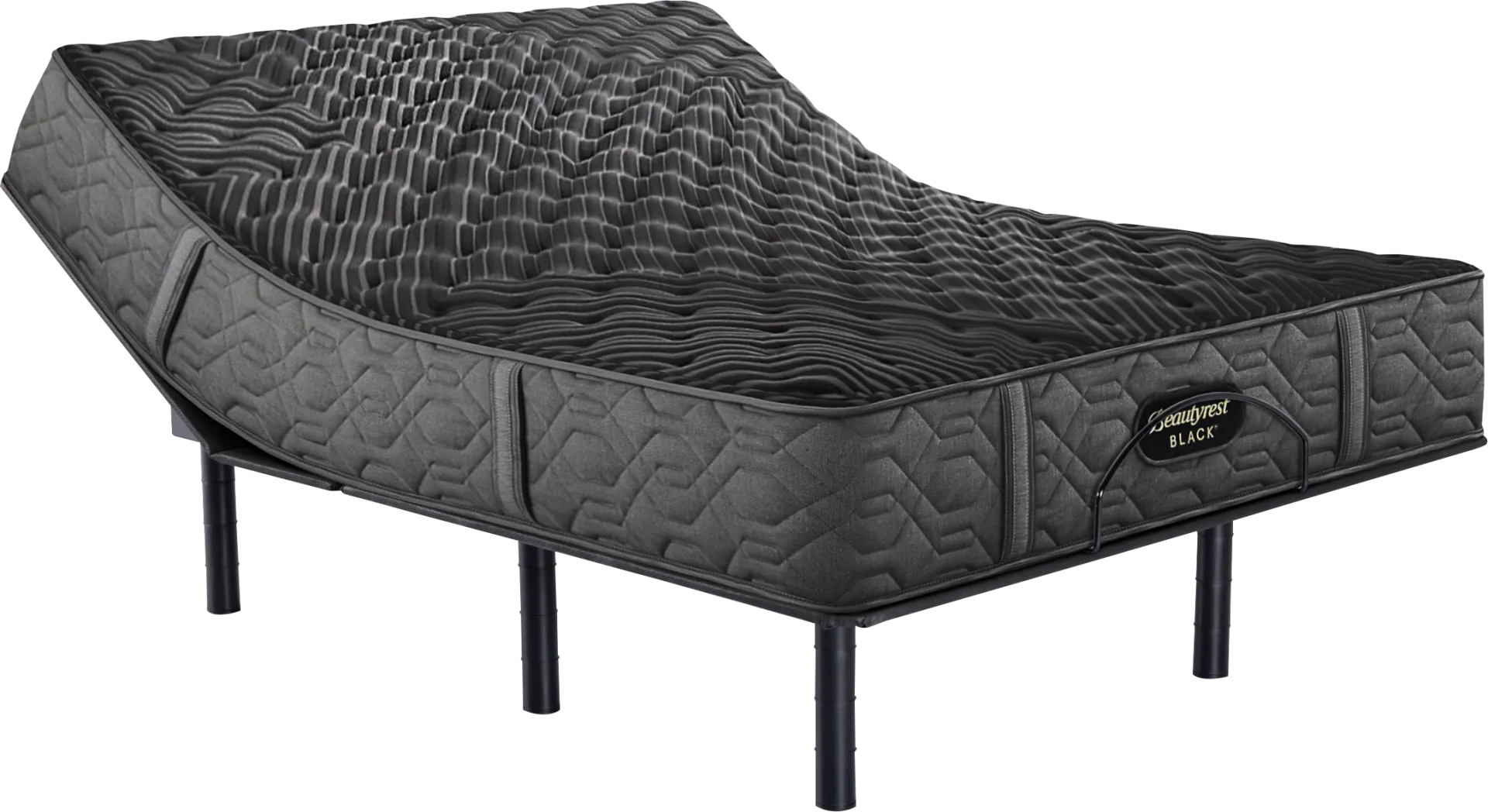 Beautyrest Black Series One Extra Firm Queen Mattress Set with Head Up Only Base - Image 1