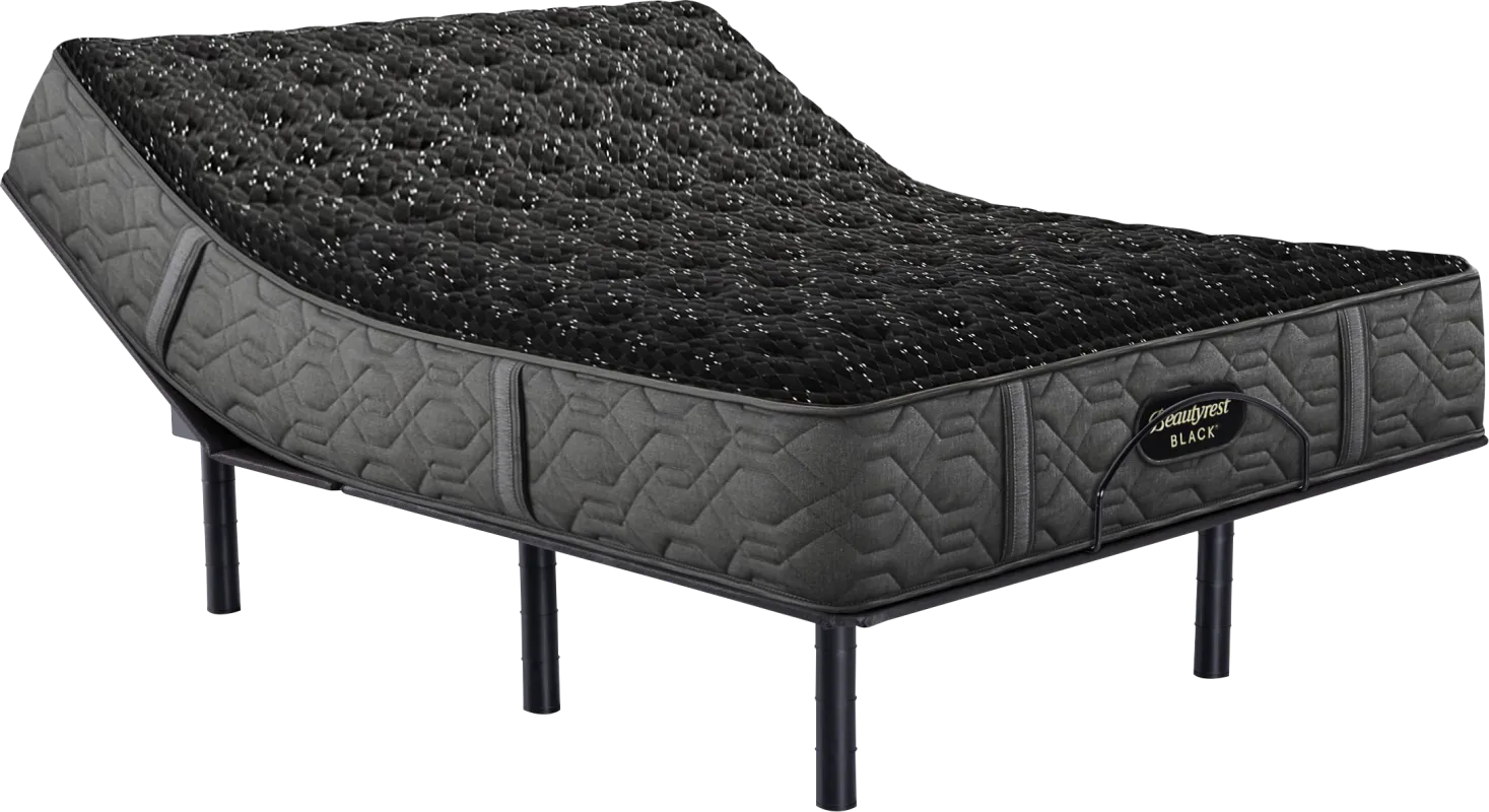 Beautyrest Black Series Three Firm Split King Mattress Set with Head Up Only Base