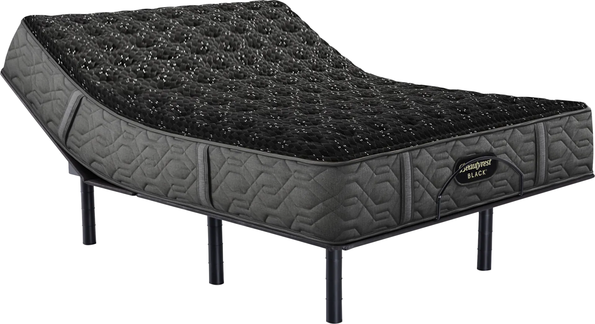 Beautyrest Black Series Three Firm Split King Mattress Set with Head Up Only Base - Image 1