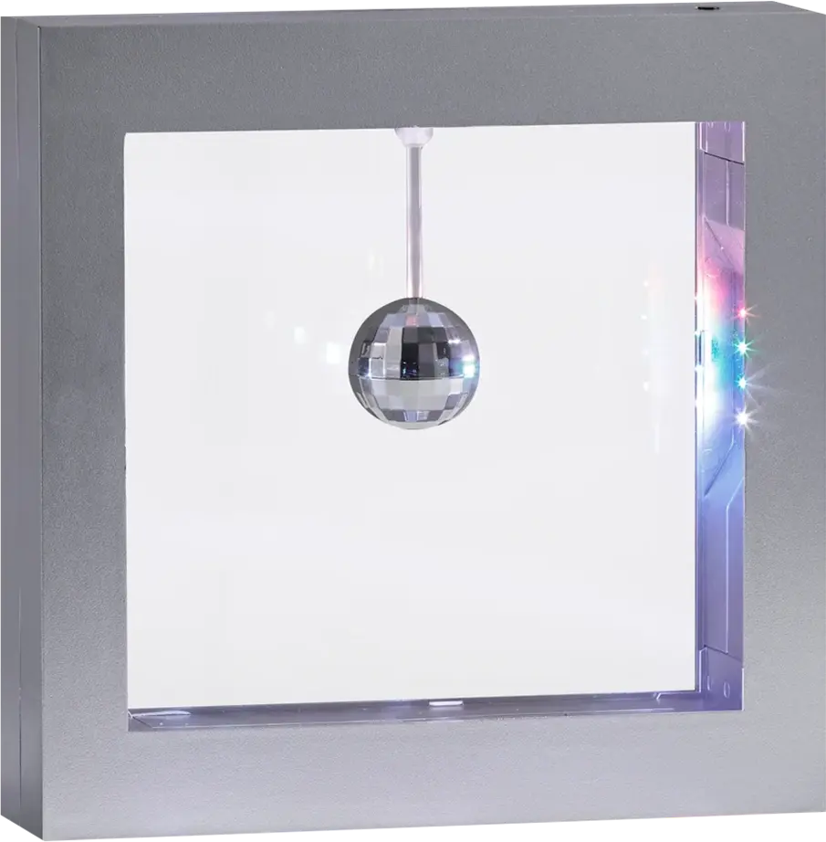 Kids Music Decor Gray Disco Ball Light Box