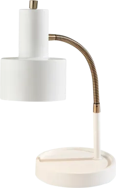 Kids Boho Decor White Baker Desk Lamp