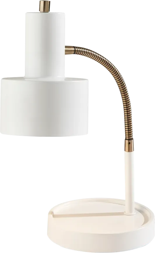 Kids Boho Decor White Baker Desk Lamp - Image 1