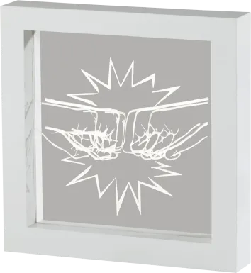 Kids Super Heroes Decor White Fist Bump Light Box