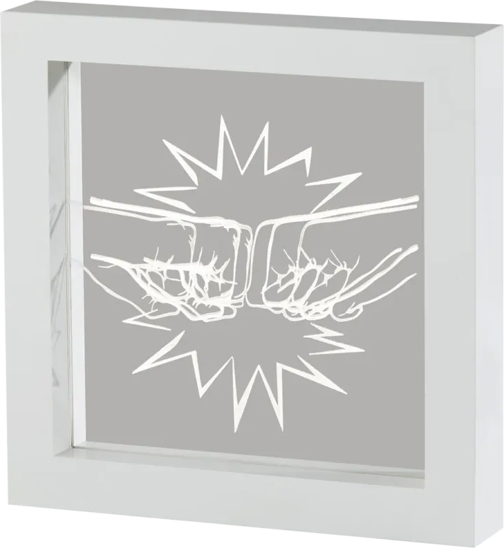 Kids Super Heroes Decor White Fist Bump Light Box