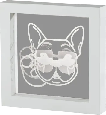 Kids Fashionista Decor White Cool Dog Light Box