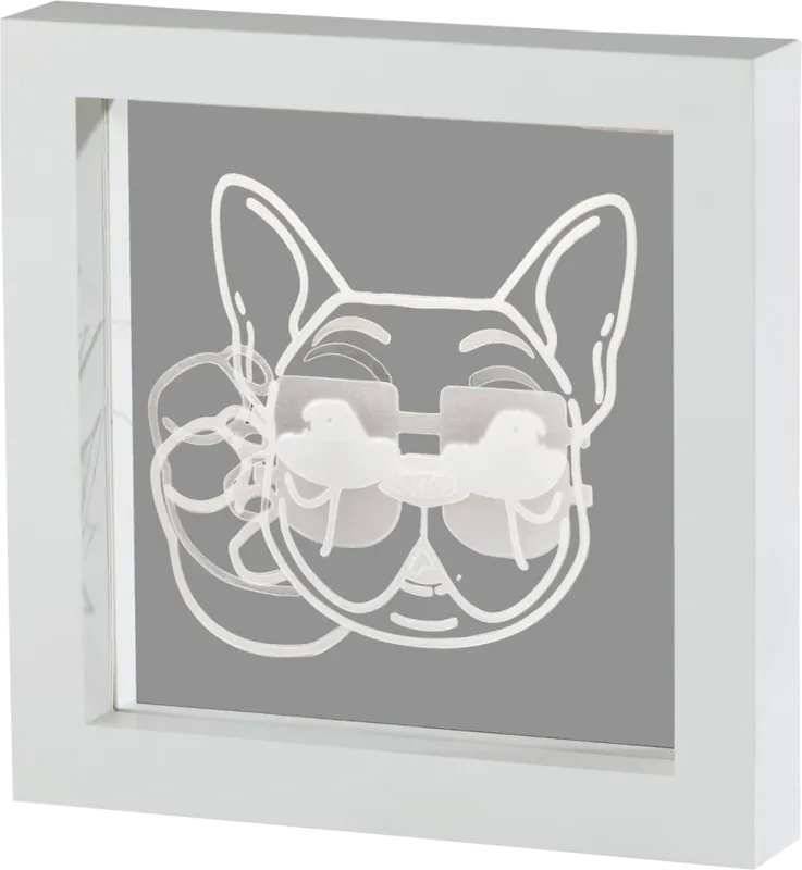 Kids Fashionista Decor White Cool Dog Light Box