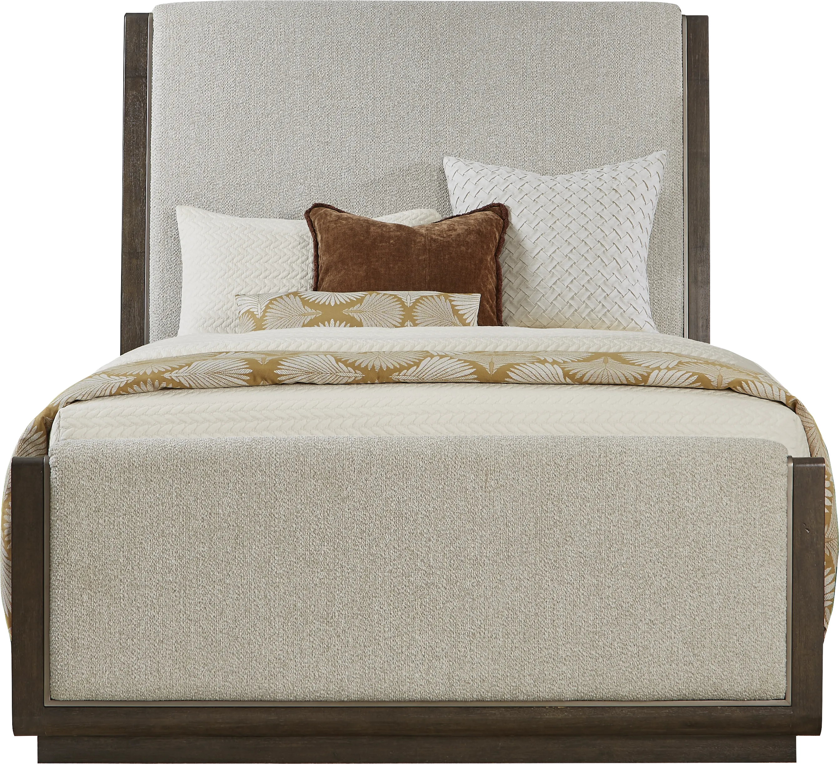 Fairfax Gray 7 Pc King Upholstered Bedroom - Thumbnail - Image 2