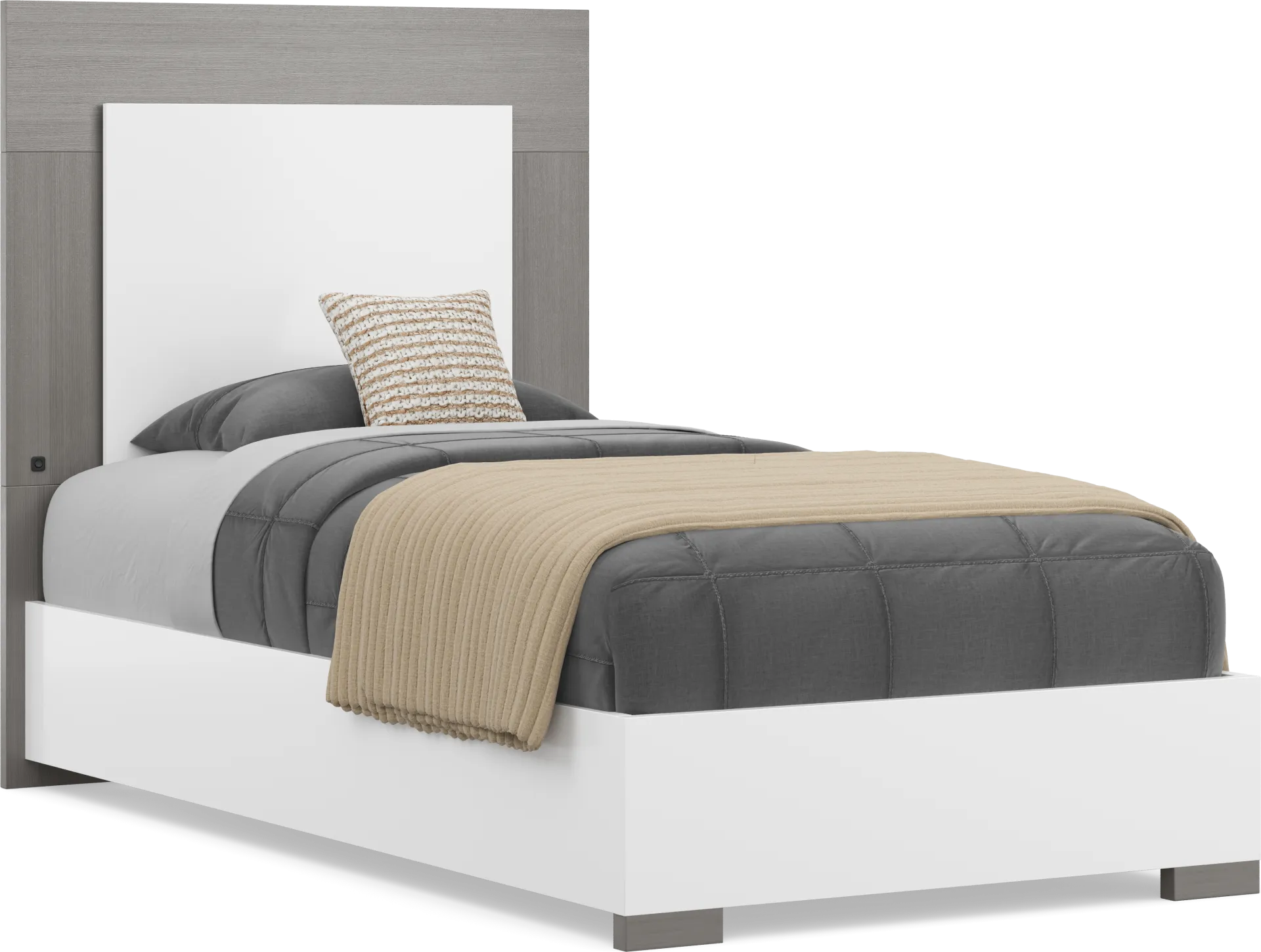 Kids Park Peak White Twin Panel Bed - Image 2
