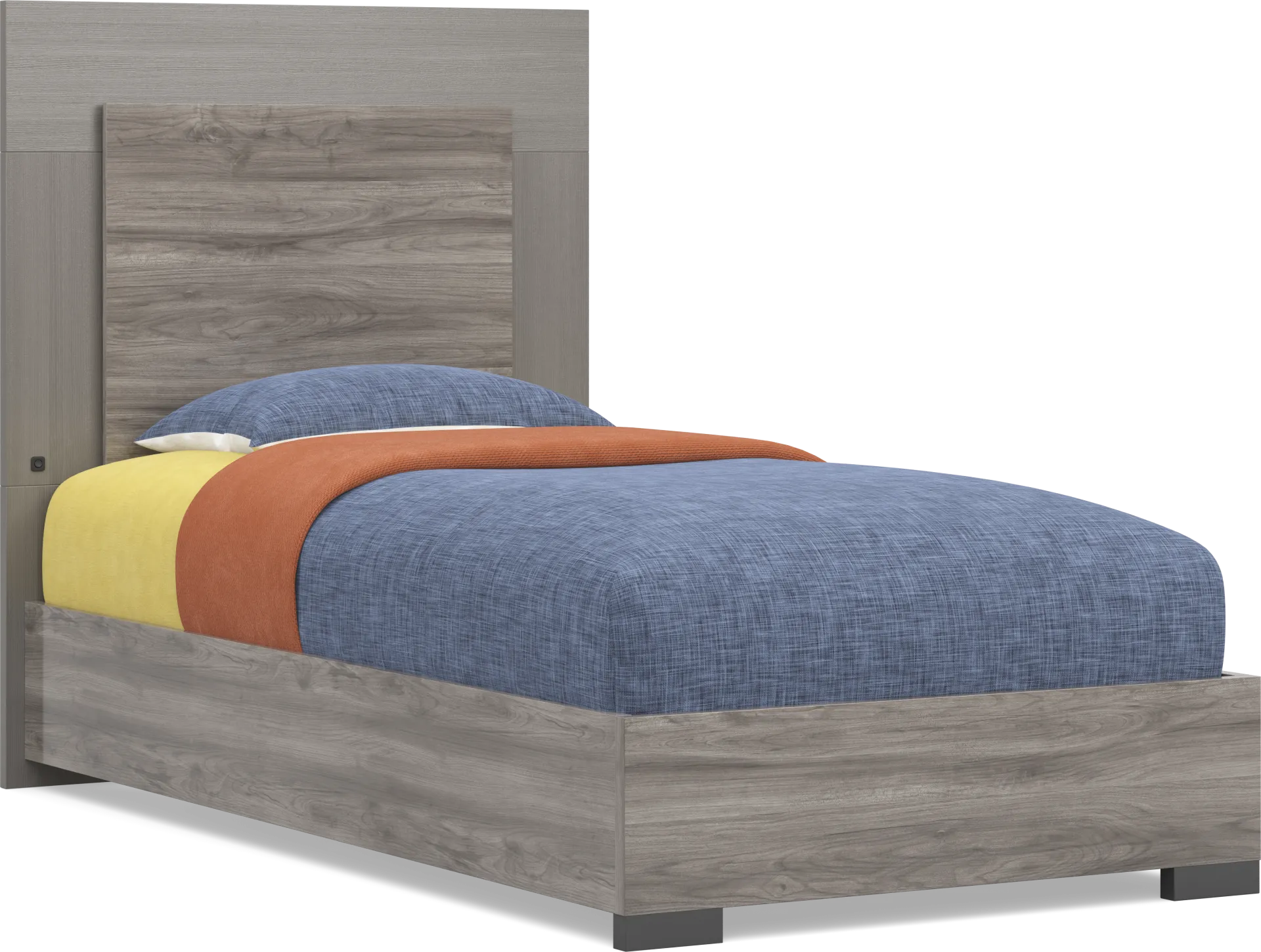 Kids Park Peak Gray Twin Panel Bed - Image 2