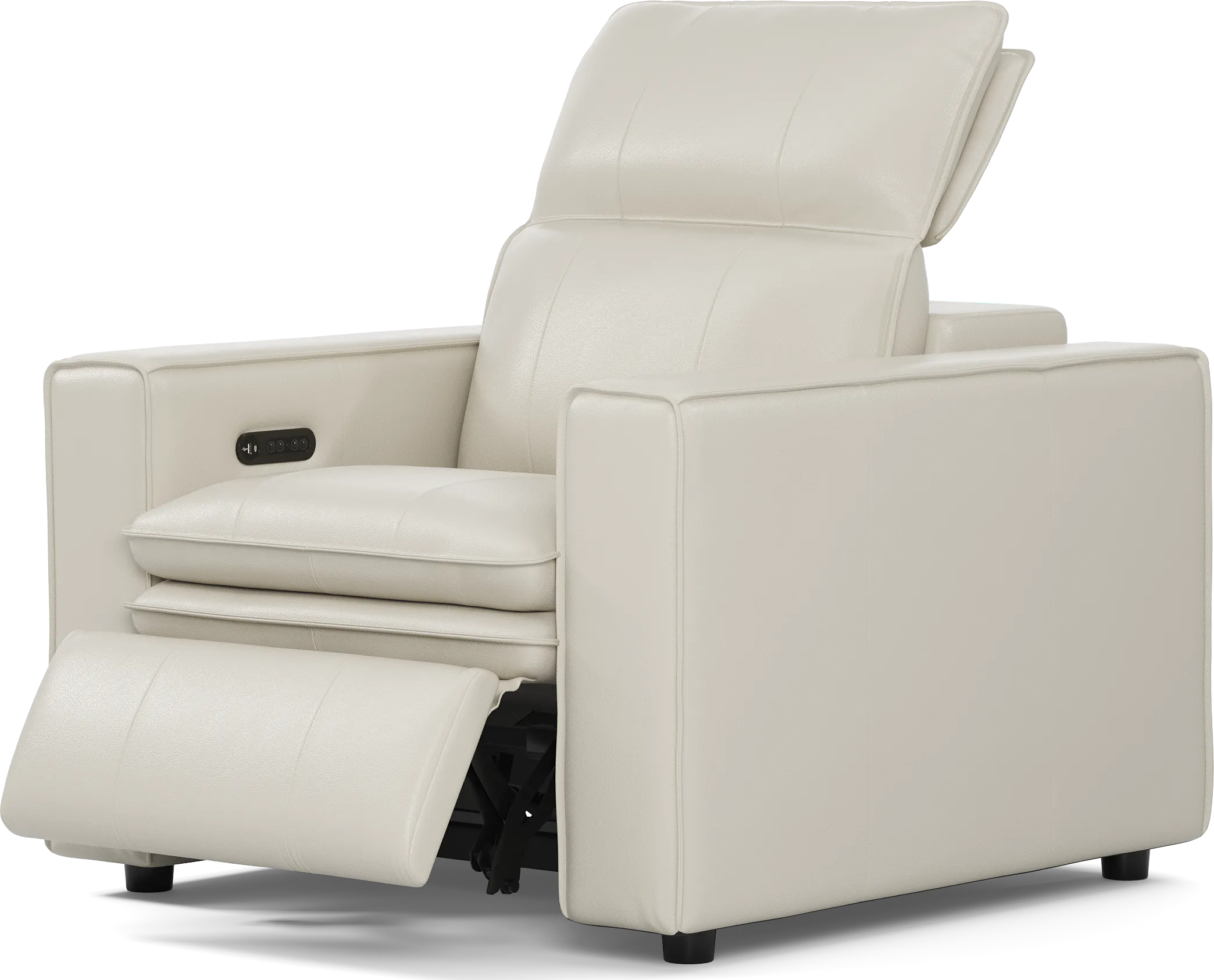 Santorini Ice Leather Dual Power Recliner - Thumbnail - Image 1