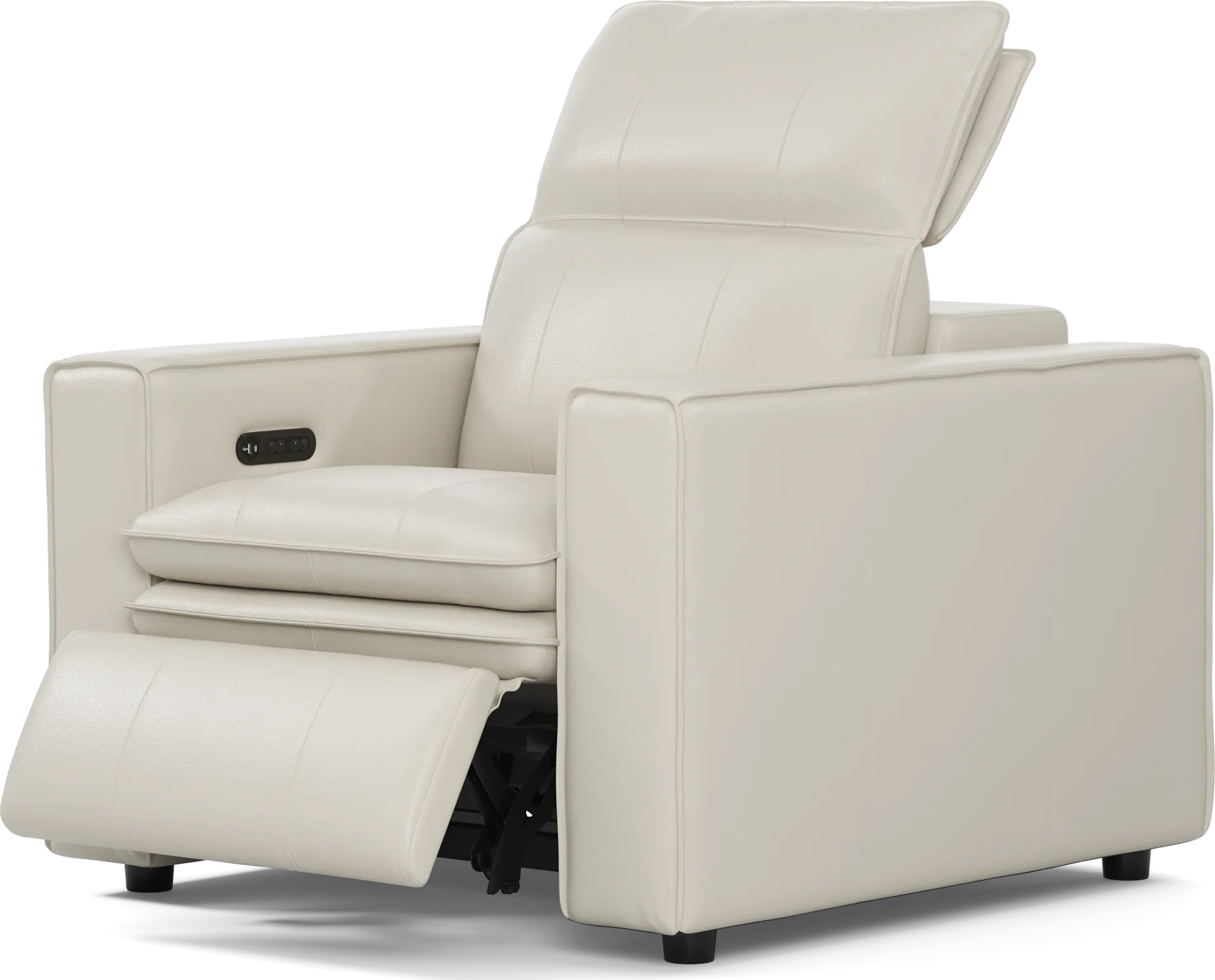 Santorini Ice Leather Dual Power Recliner - Image 1