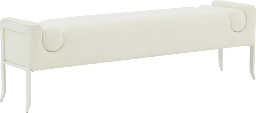 Grandey II Cream Accent Bench
