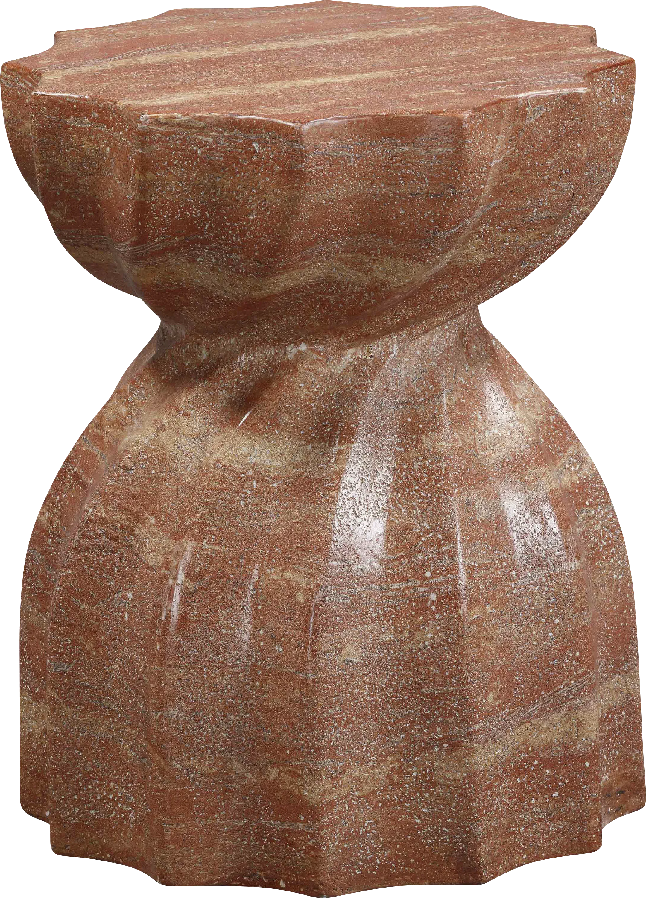 Outdoor Bonneau Red Garden Stool