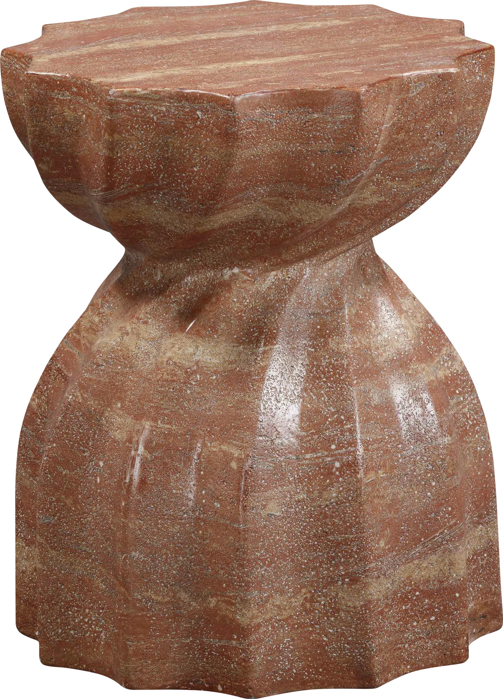 Outdoor Bonneau Red Garden Stool - Image 1