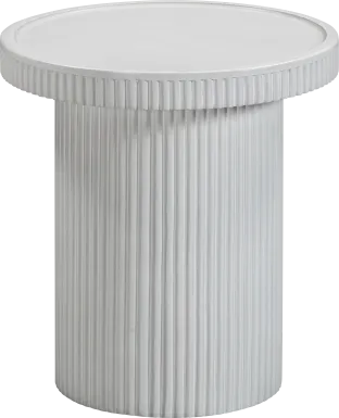 Outdoor Bowater White End Table