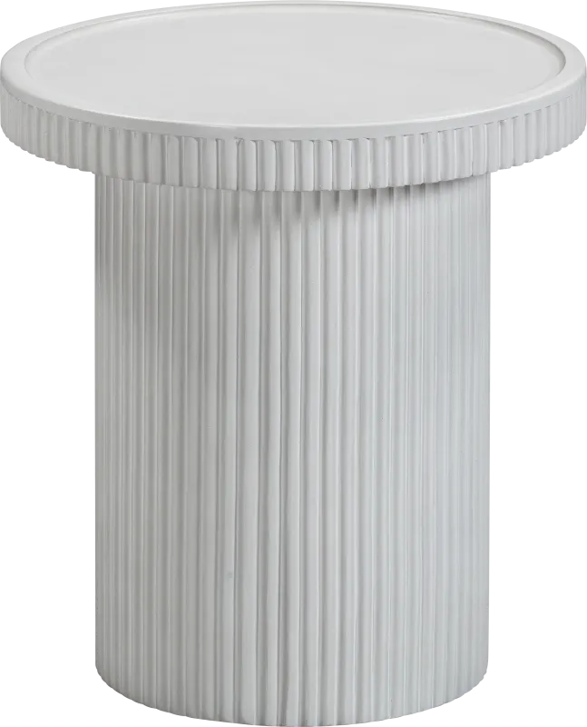 Outdoor Bowater White End Table