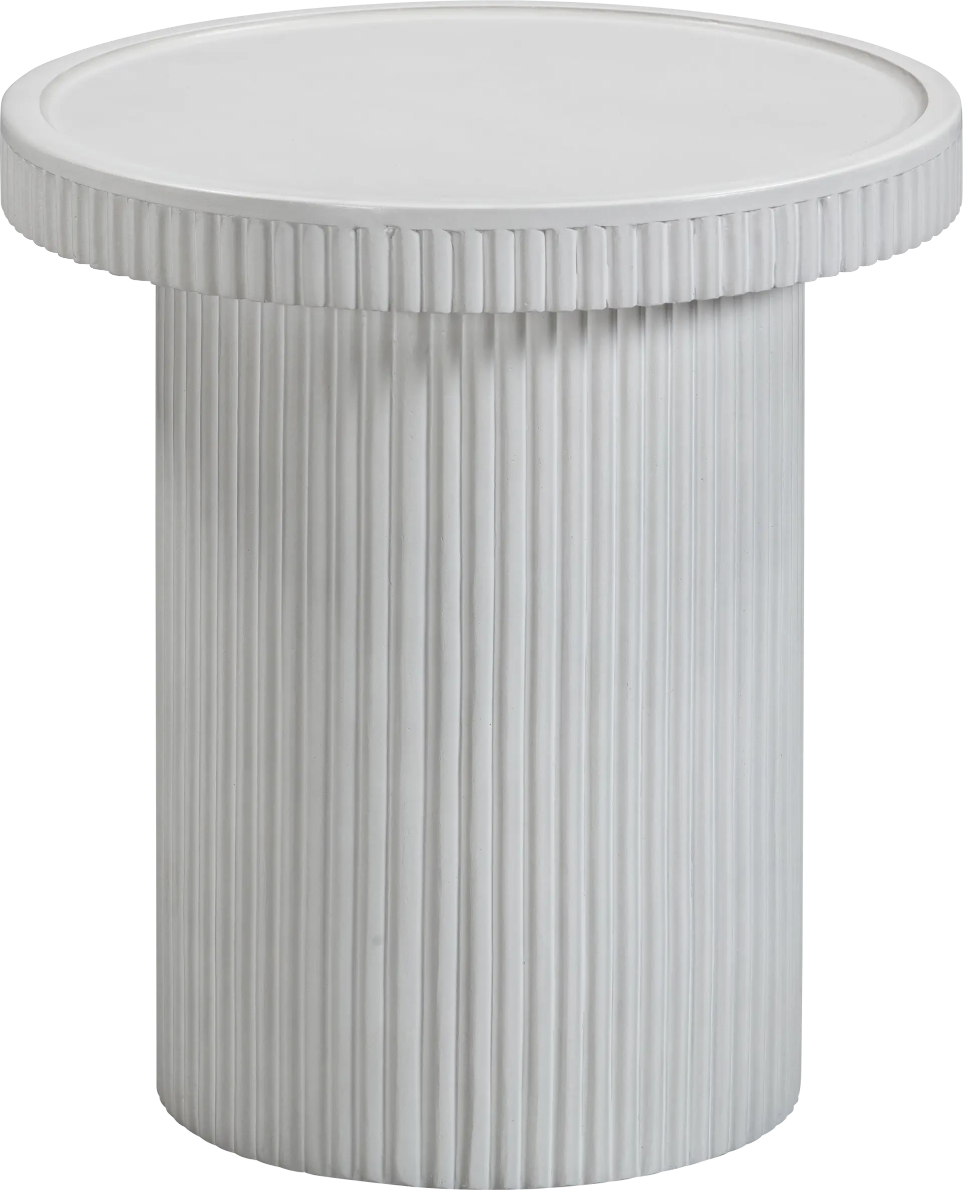 Outdoor Bowater White End Table