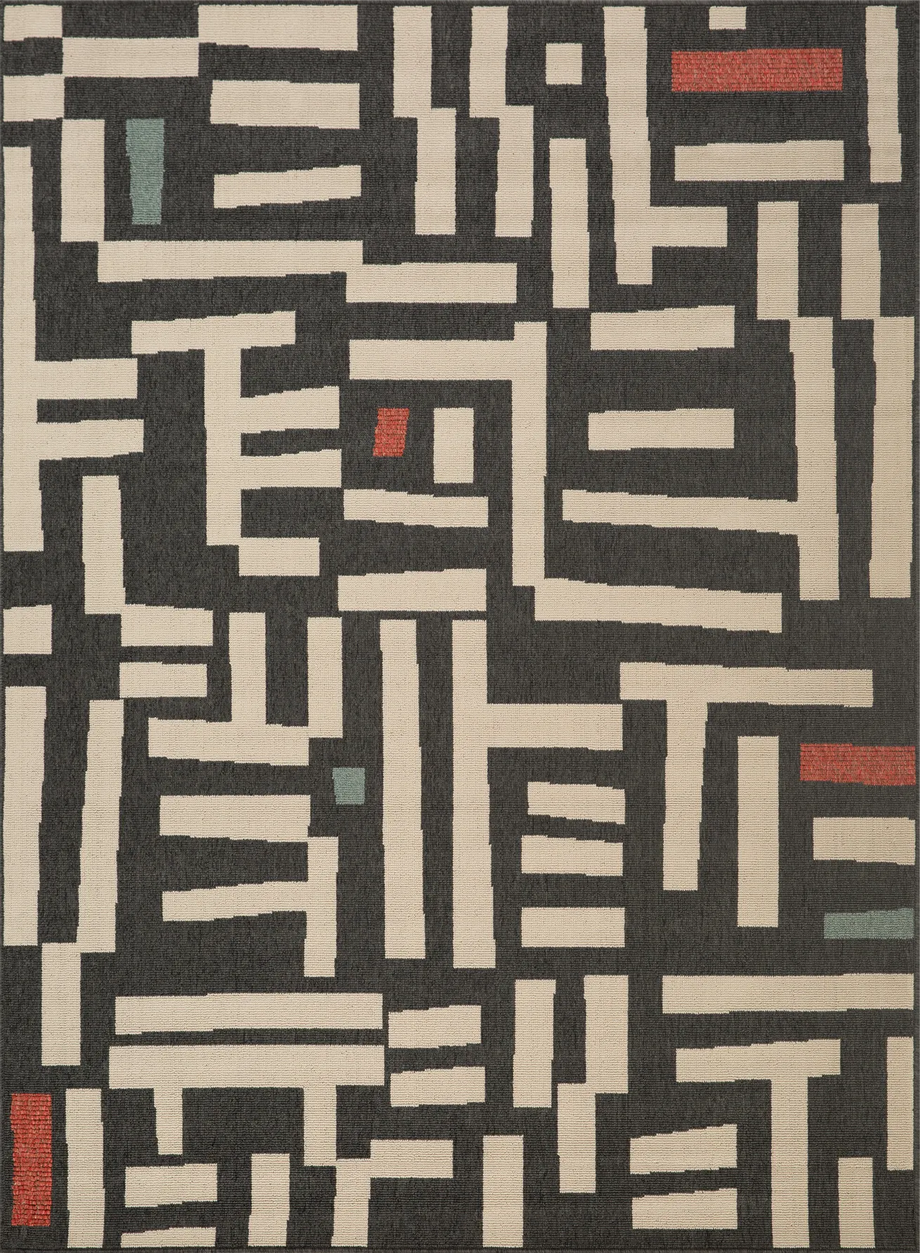 Evette Rios Swanton Black 8' x 9'9 Indoor/Outdoor Rug - Image 1