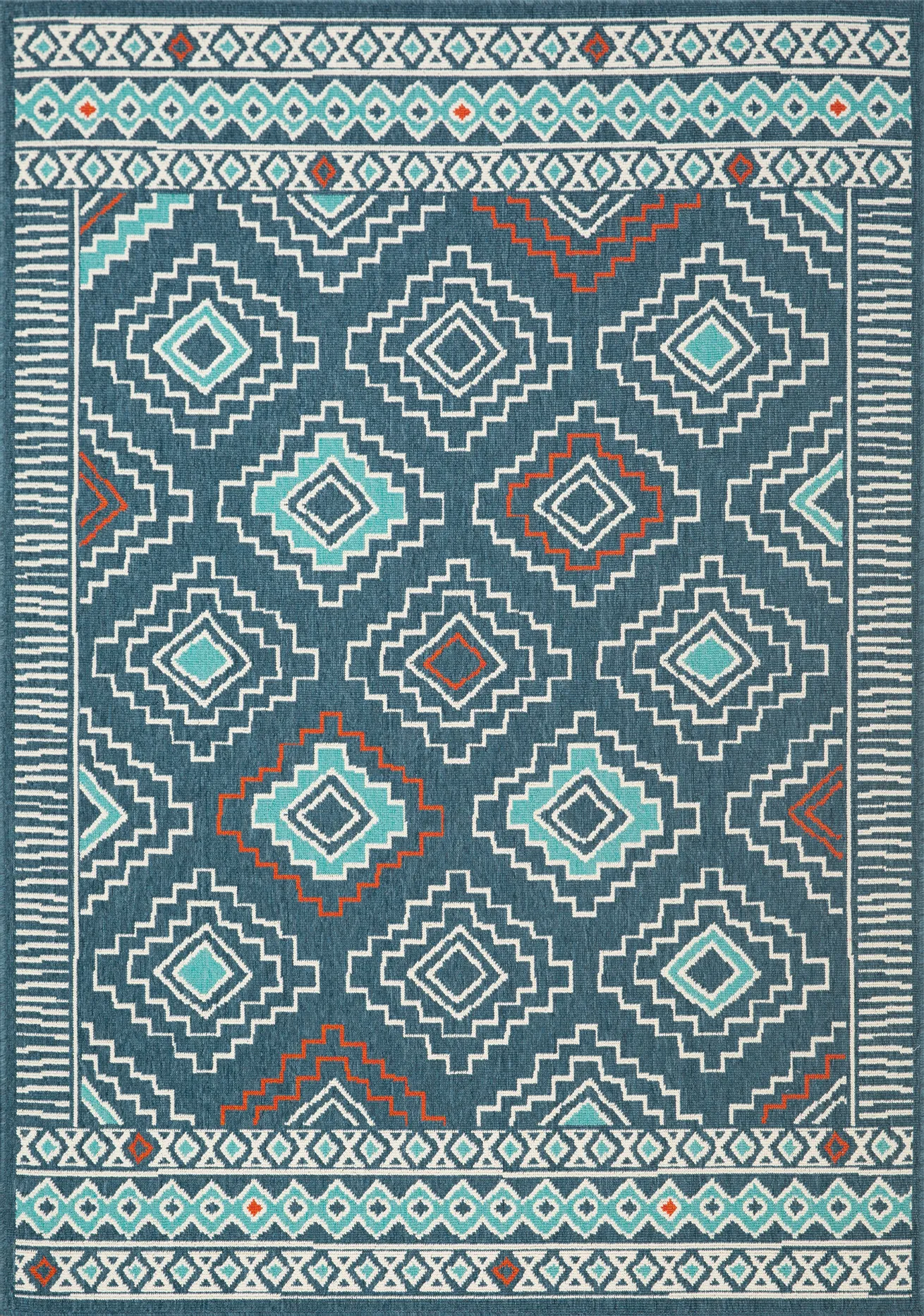 Evette Rios Boltan Blue 8' x 9'9 Indoor/Outdoor Rug - Image 1
