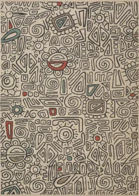 Evette Rios Cullin Ivory 5' x 7' Indoor/Outdoor Rug