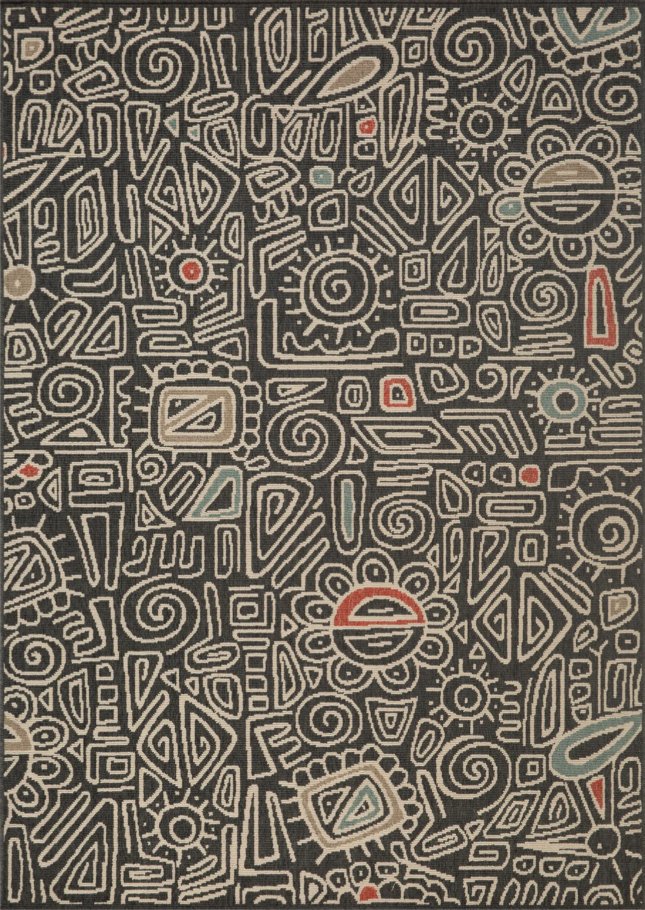 Evette Rios Cullin Black 8' x 9'9 Indoor/Outdoor Rug - Image 1