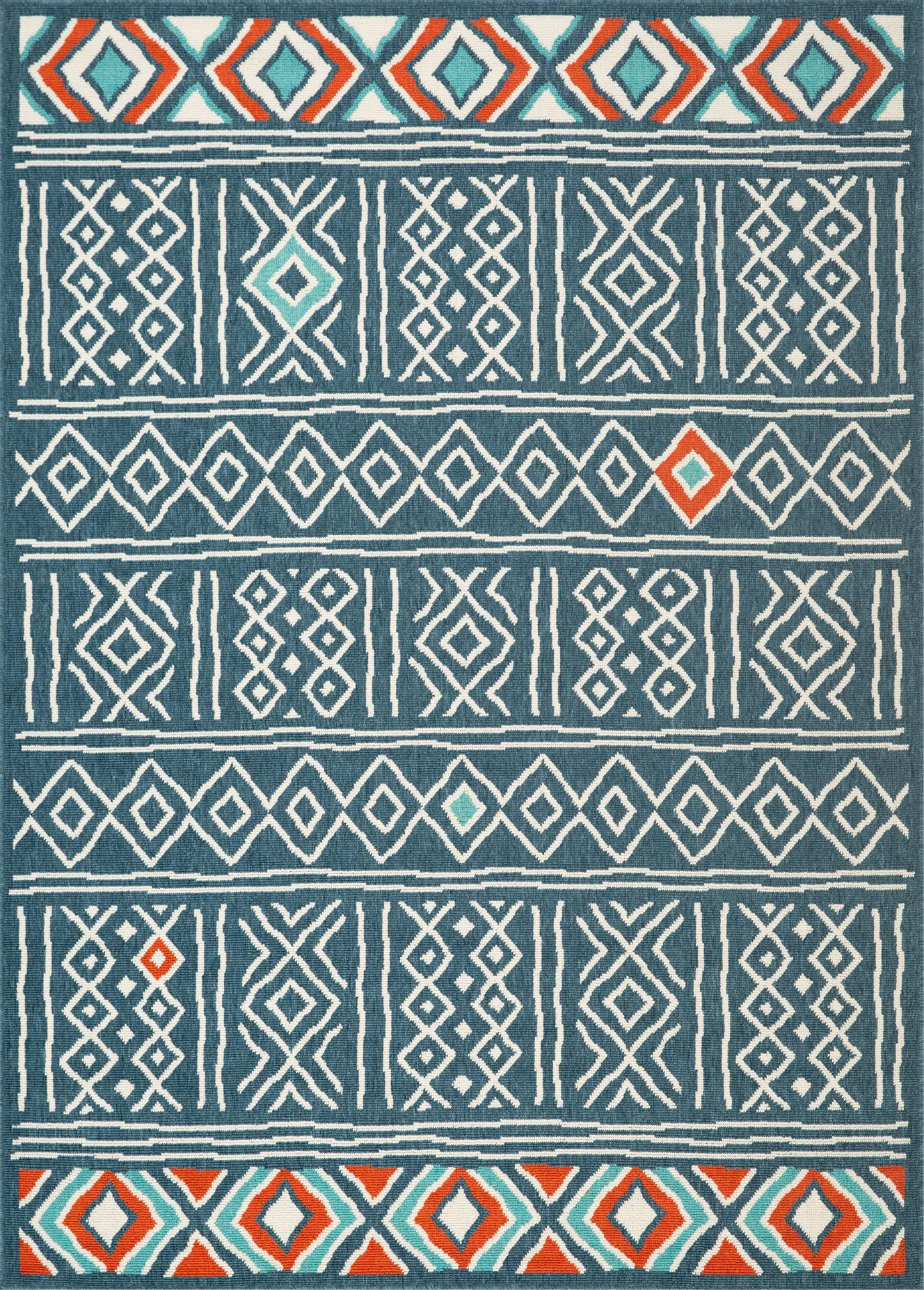 Evette Rios Jaspen Blue 5' x 7' Indoor/Outdoor Rug - Thumbnail - Image 1