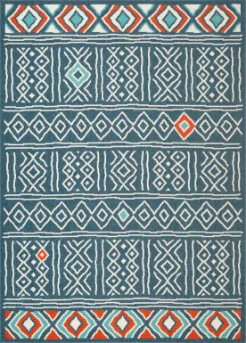 Evette Rios Jaspen Blue 8' x 9'9 Indoor/Outdoor Rug