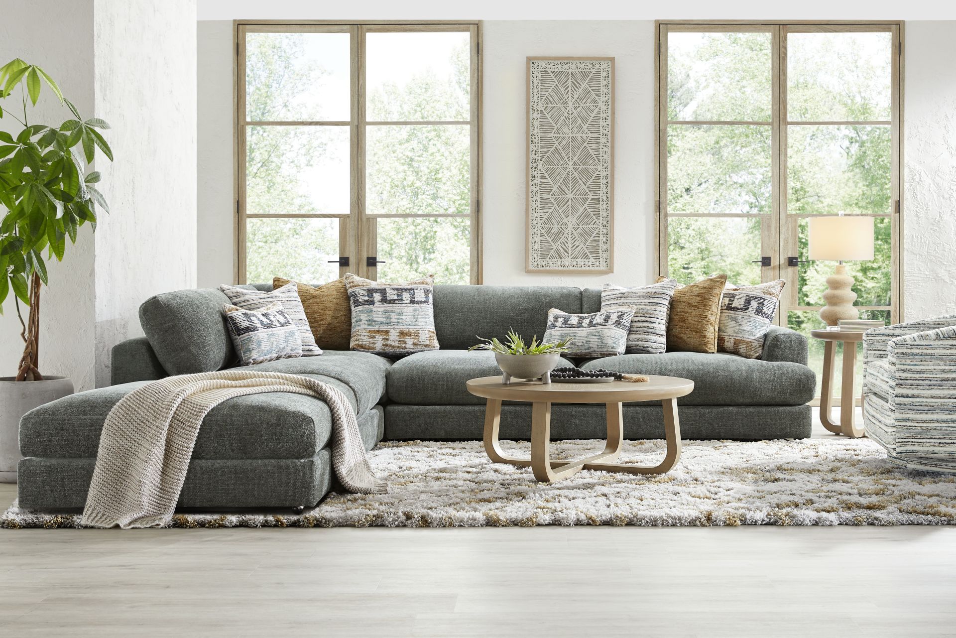 Montecito Charcoal 7 Pc Sectional Living Room - Image 1
