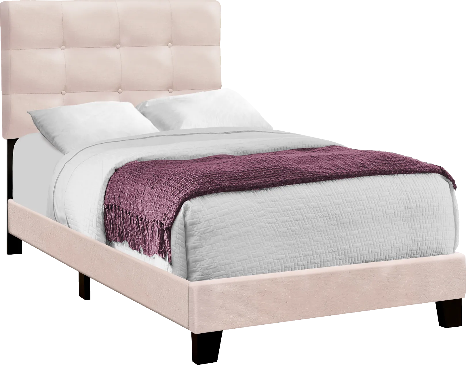 Troland Pink Twin Bed - Thumbnail - Image 1