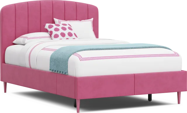 Kids Gwyneth Bubble Gum Full Upholstered Storage Bed