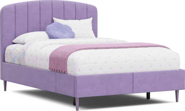 Kids Gwyneth Lavender Full Upholstered Storage Bed