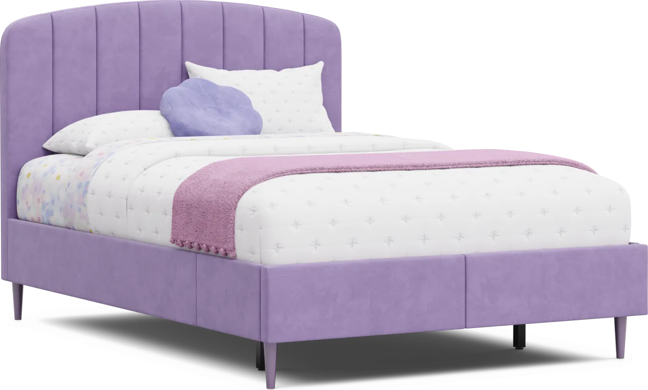 Kids Gwyneth Lavender Full Upholstered Storage Bed