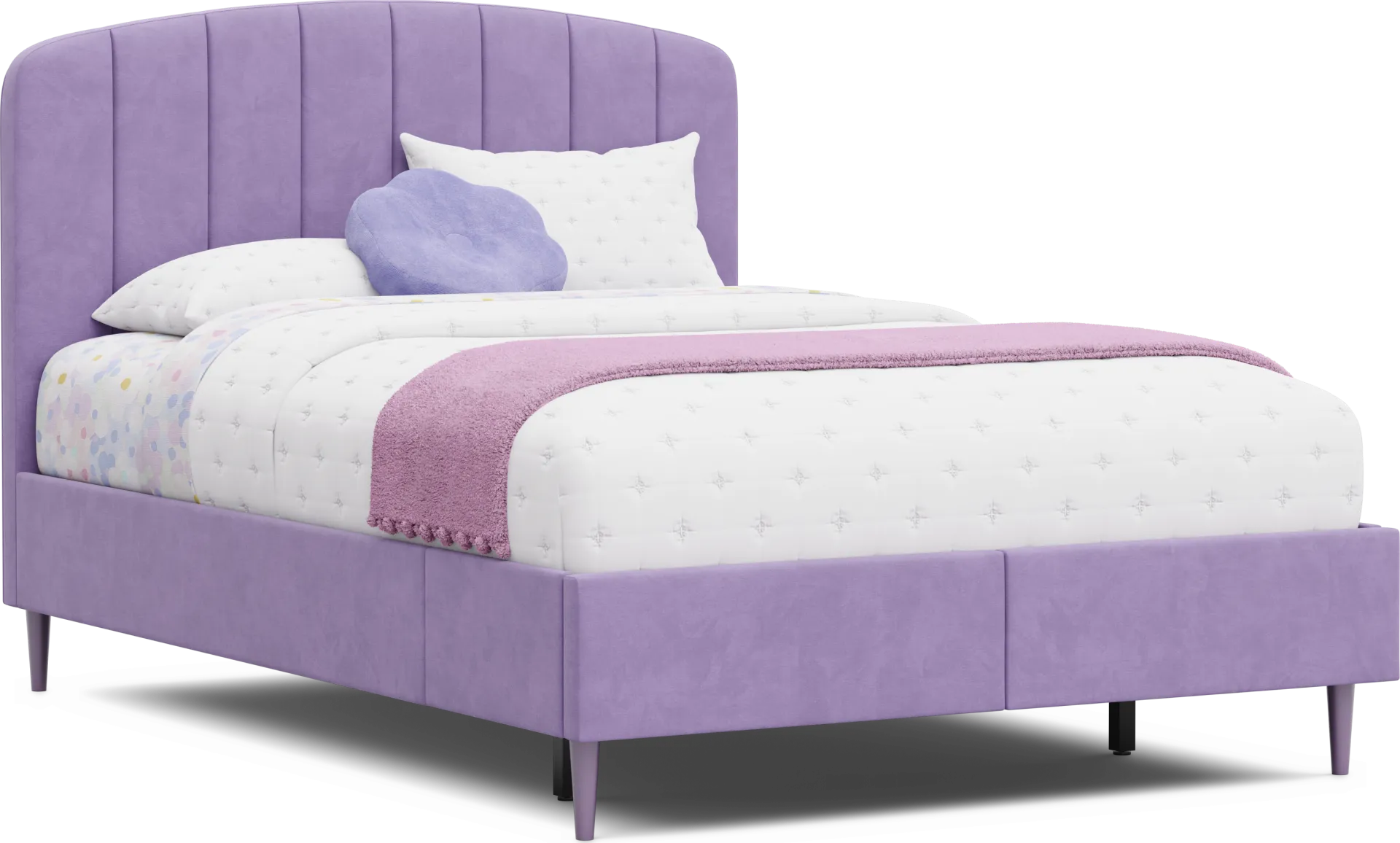 Kids Gwyneth Lavender Full Upholstered Storage Bed - Image 1