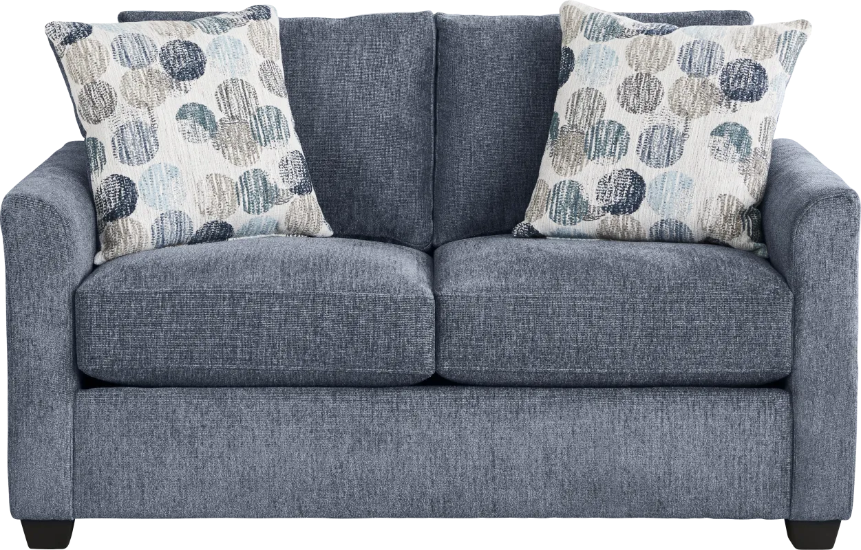 Caprice Navy Loveseat