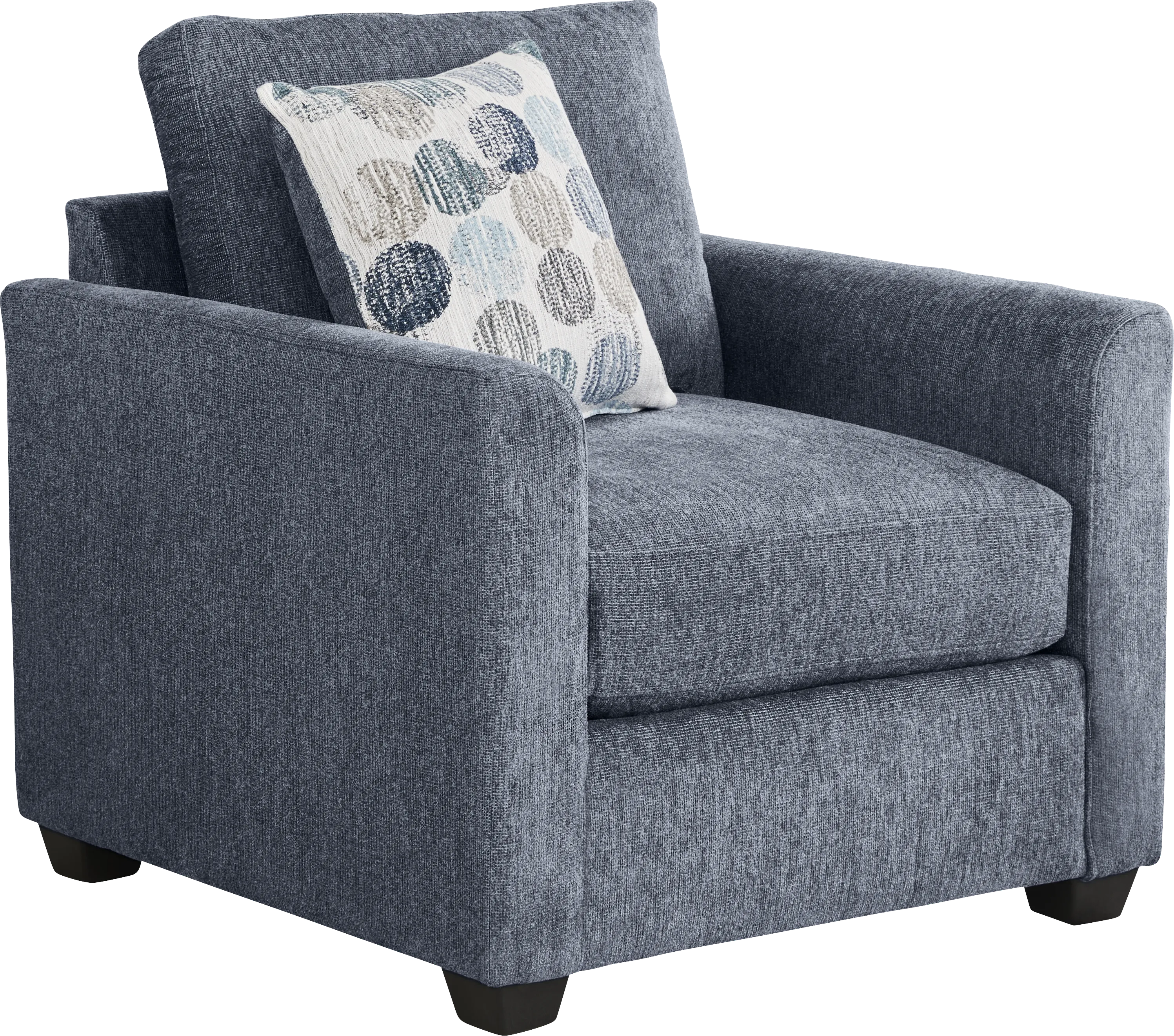 Caprice Navy 8 Pc Living Room with Gel Foam Sleeper Sofa - Thumbnail - Image 8