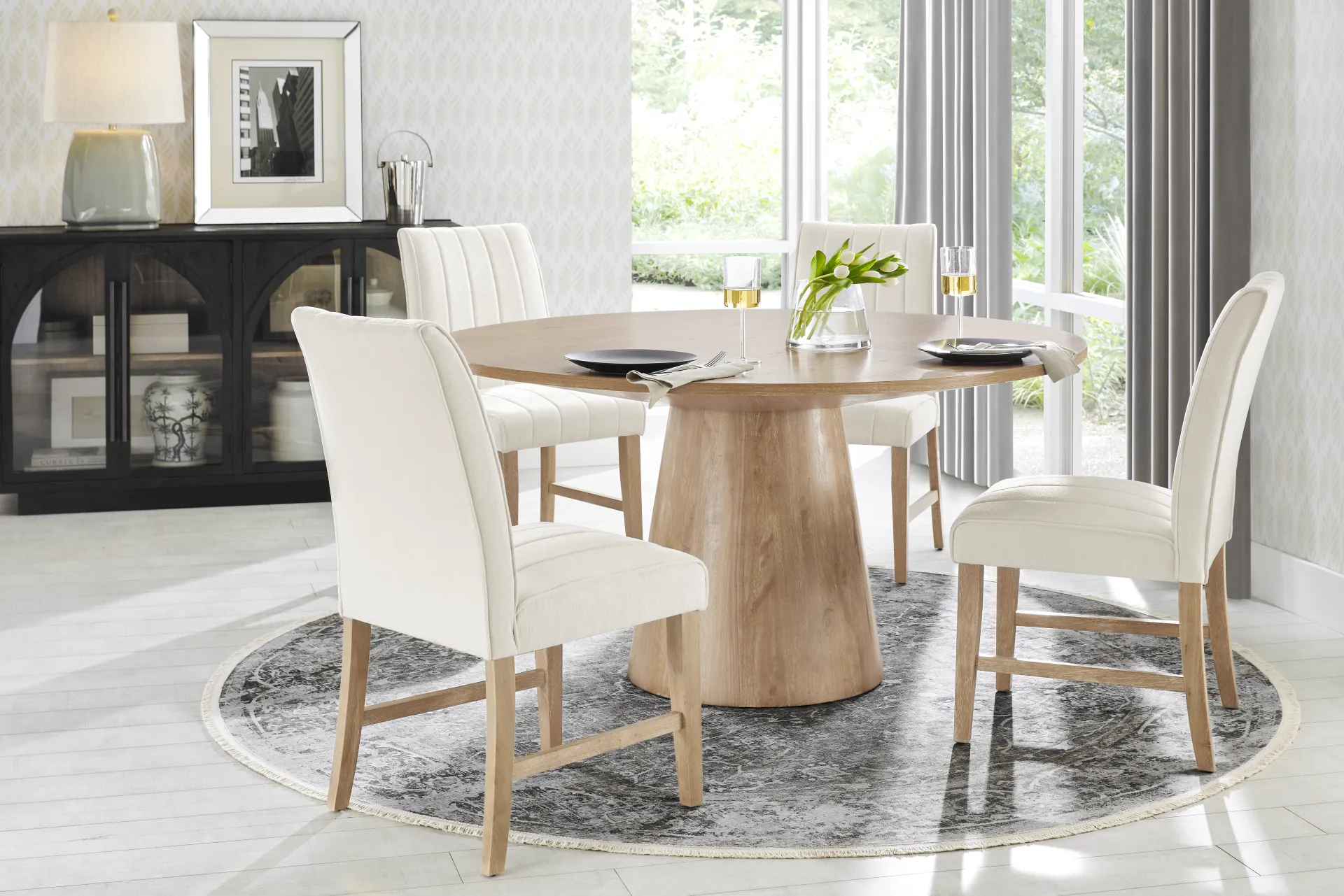 Kendall Natural 59" Round Dining Table - Image 1