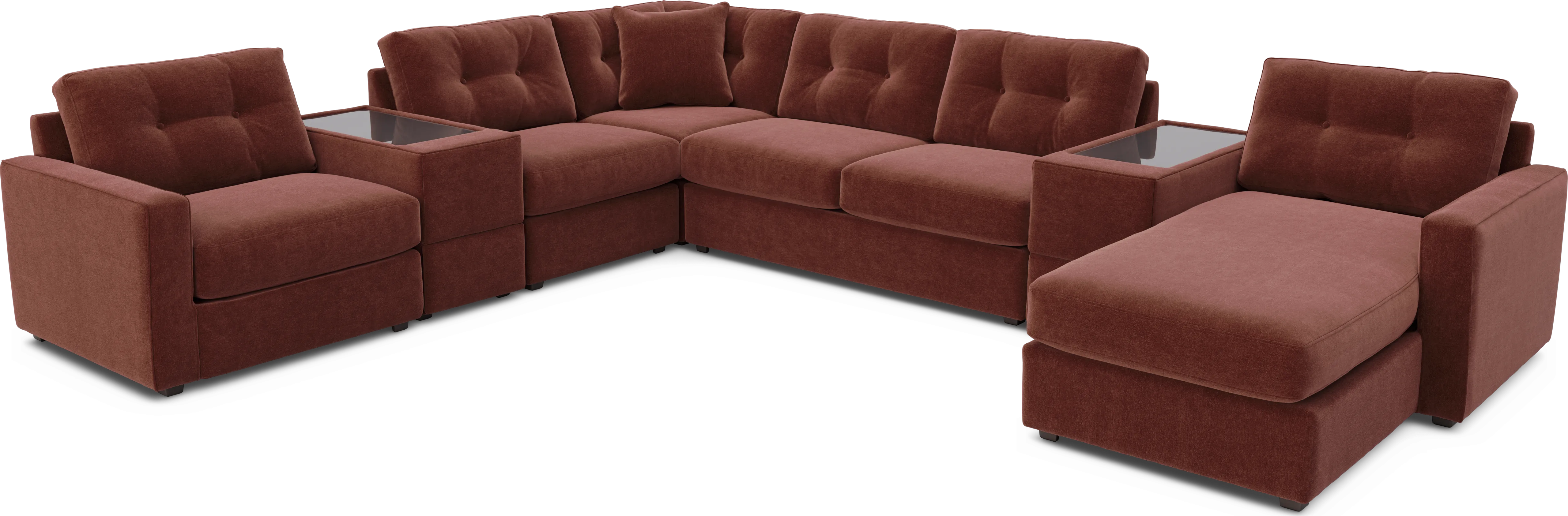 Merlot 7 Pc ModularOne Gel Foam Sleeper - Thumbnail - Image 1