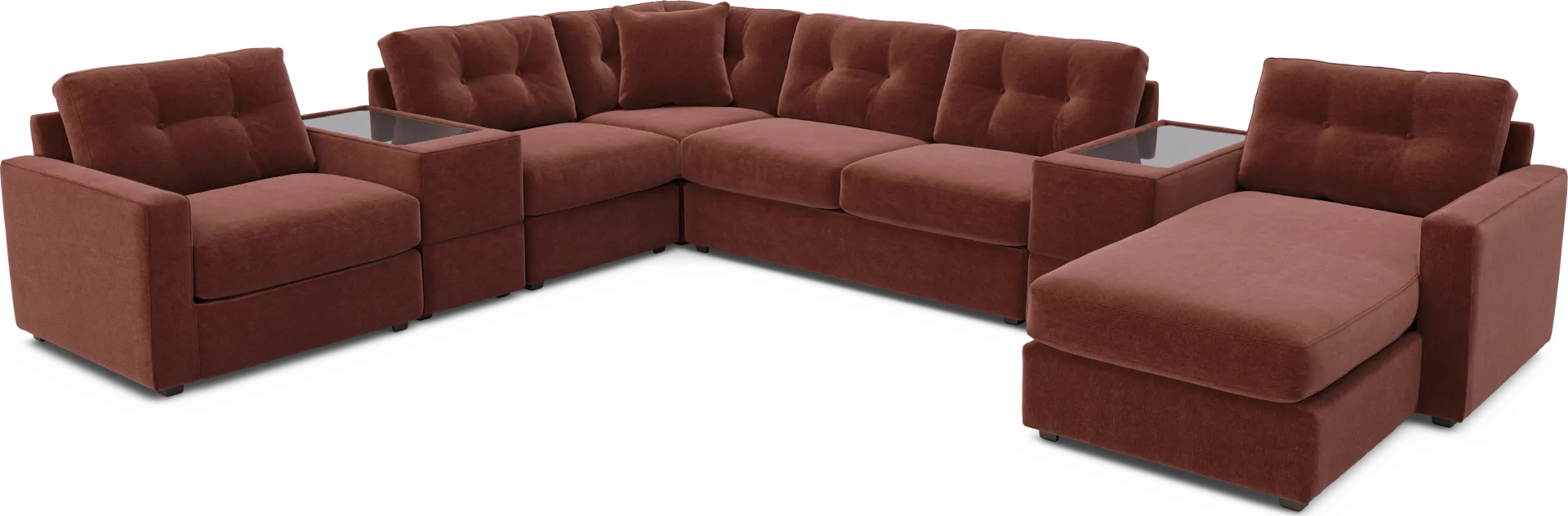 Merlot 7 Pc ModularOne Gel Foam Sleeper - Image 1