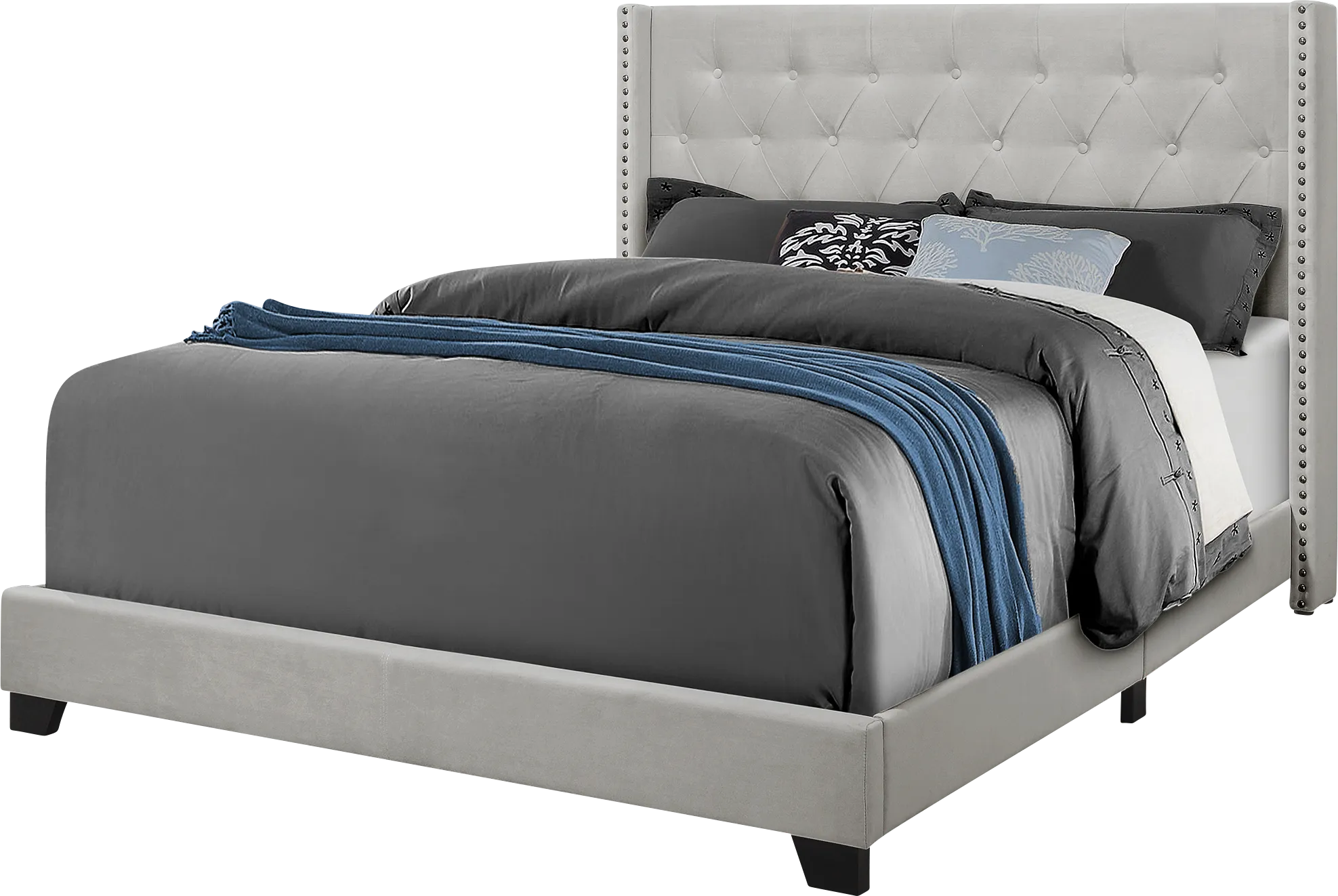 Kanlow Gray Queen Bed - Thumbnail - Image 1