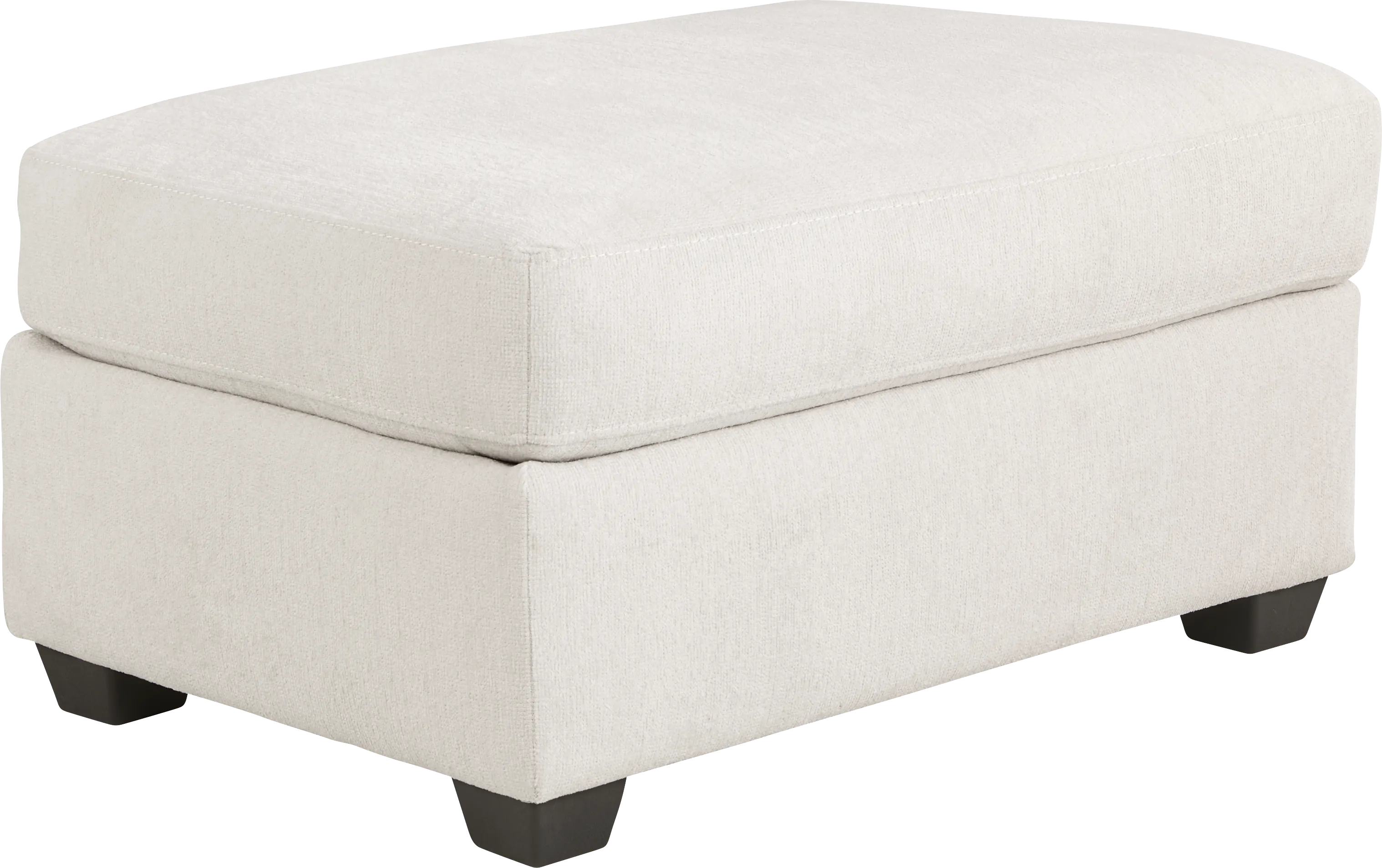 Caprice Ivory Ottoman - Thumbnail - Image 1