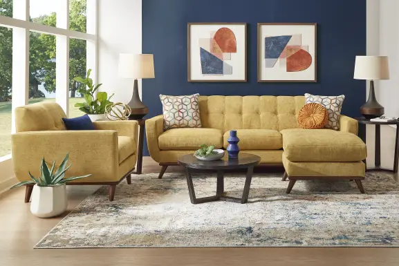 East Side Sunflower 4 Pc Sectional Living Room