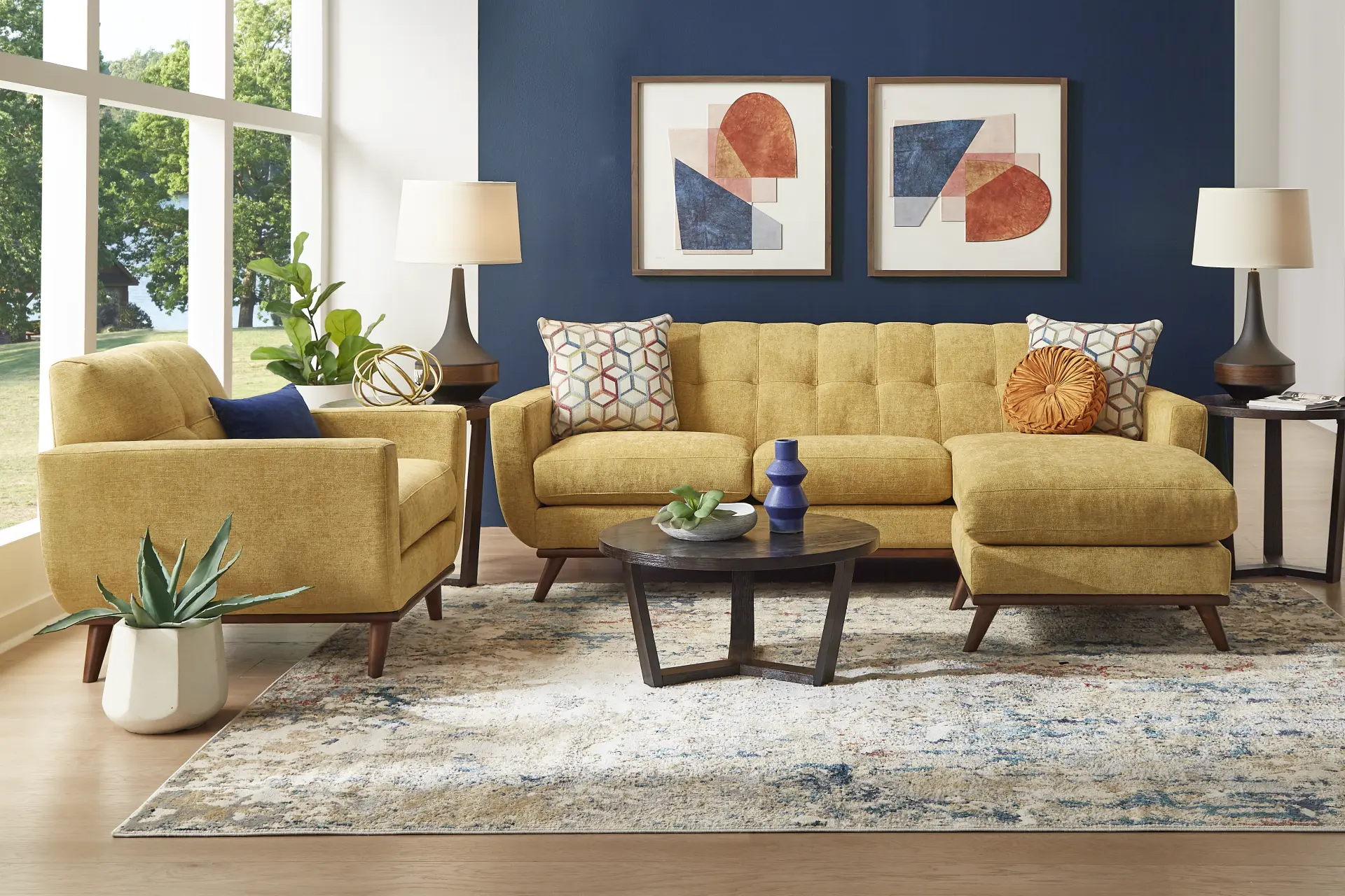 East Side Sunflower 4 Pc Sectional Living Room