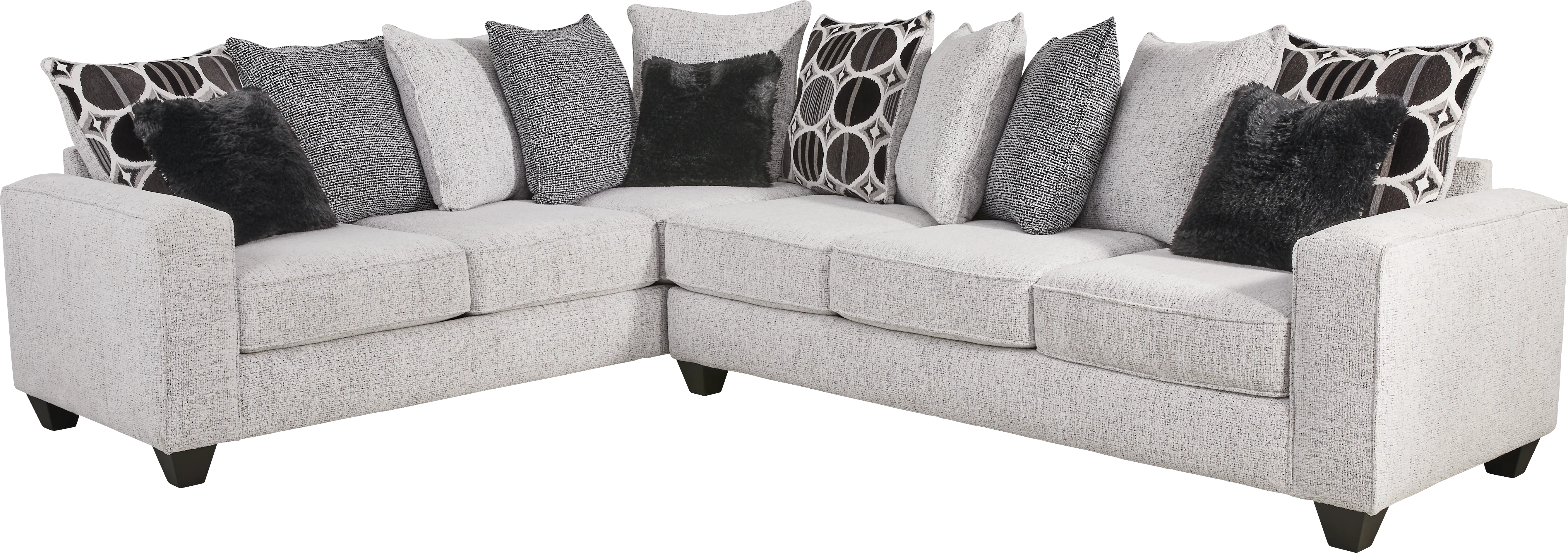Benton Place Gray 3 Pc Sectional Living Room - Thumbnail - Image 2