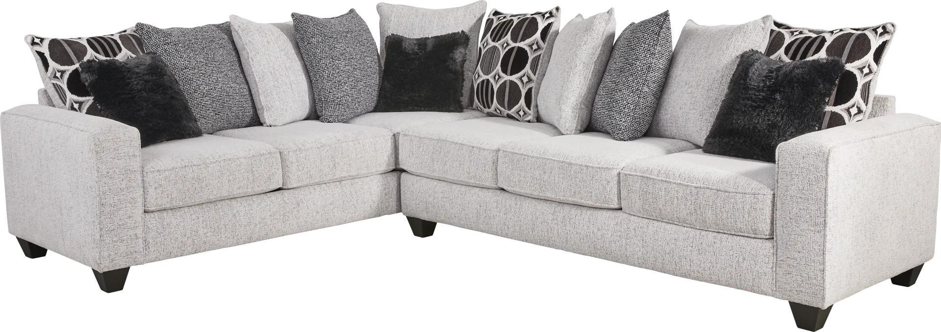 Benton Place Gray 2 Pc Sleeper Sectional - Image 2