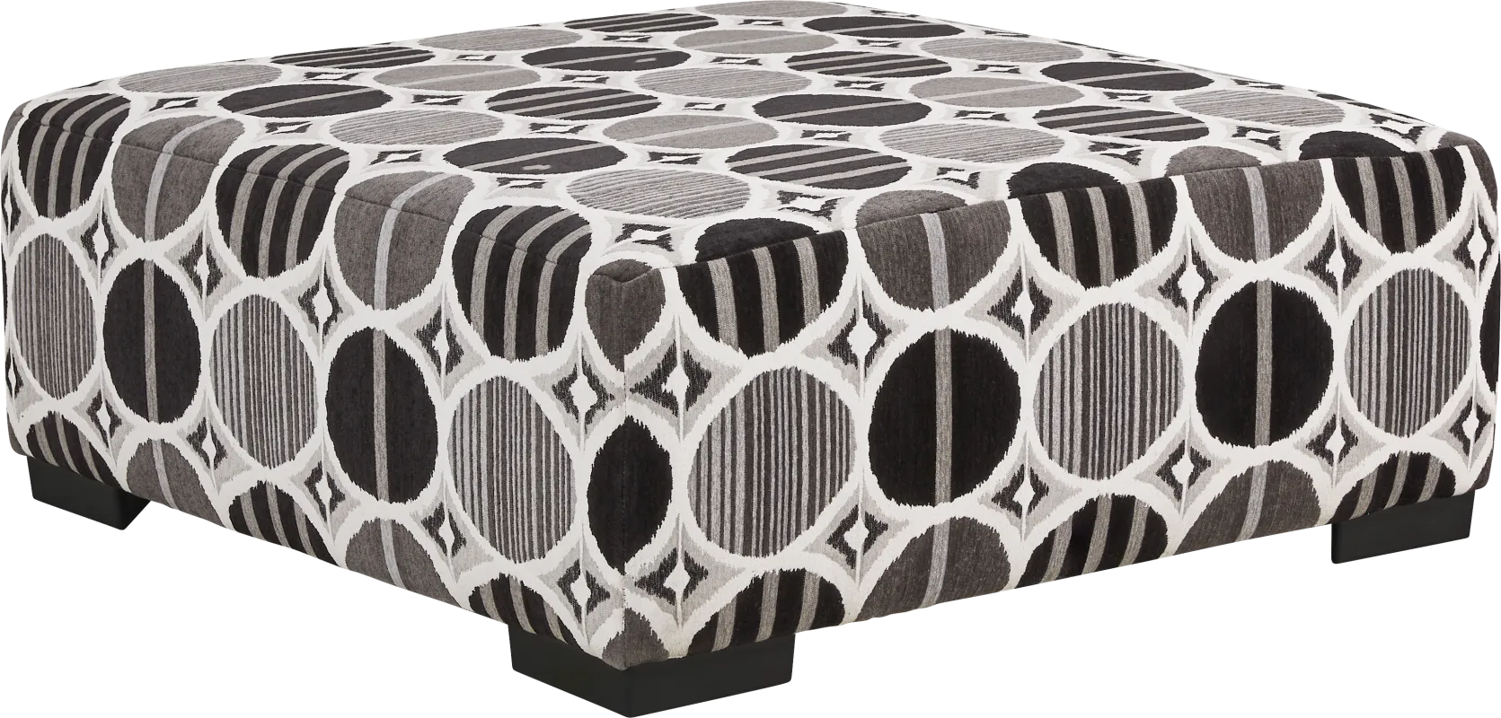 Benton Place Gray Cocktail Ottoman