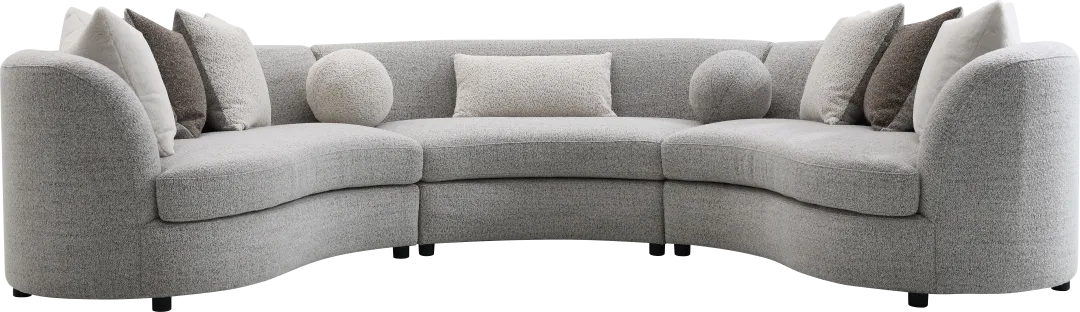 Brangas Gray 3 Pc Sectional