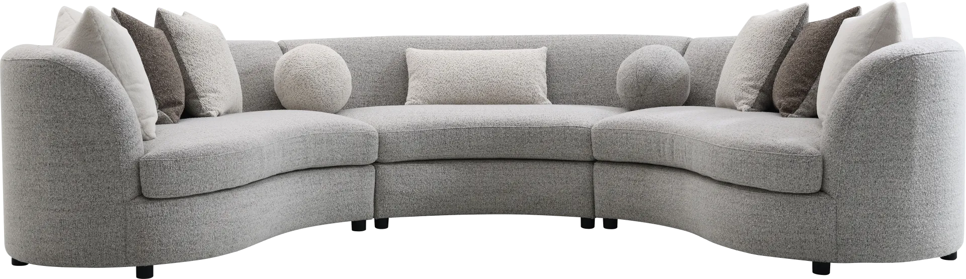 Brangas Gray 3 Pc Sectional - Image 1