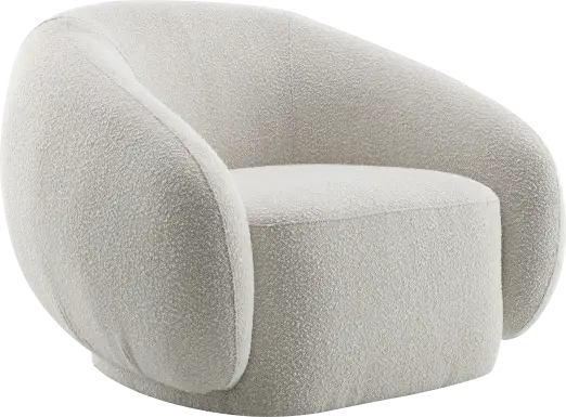 Carzalia Cream Swivel Accent Chair